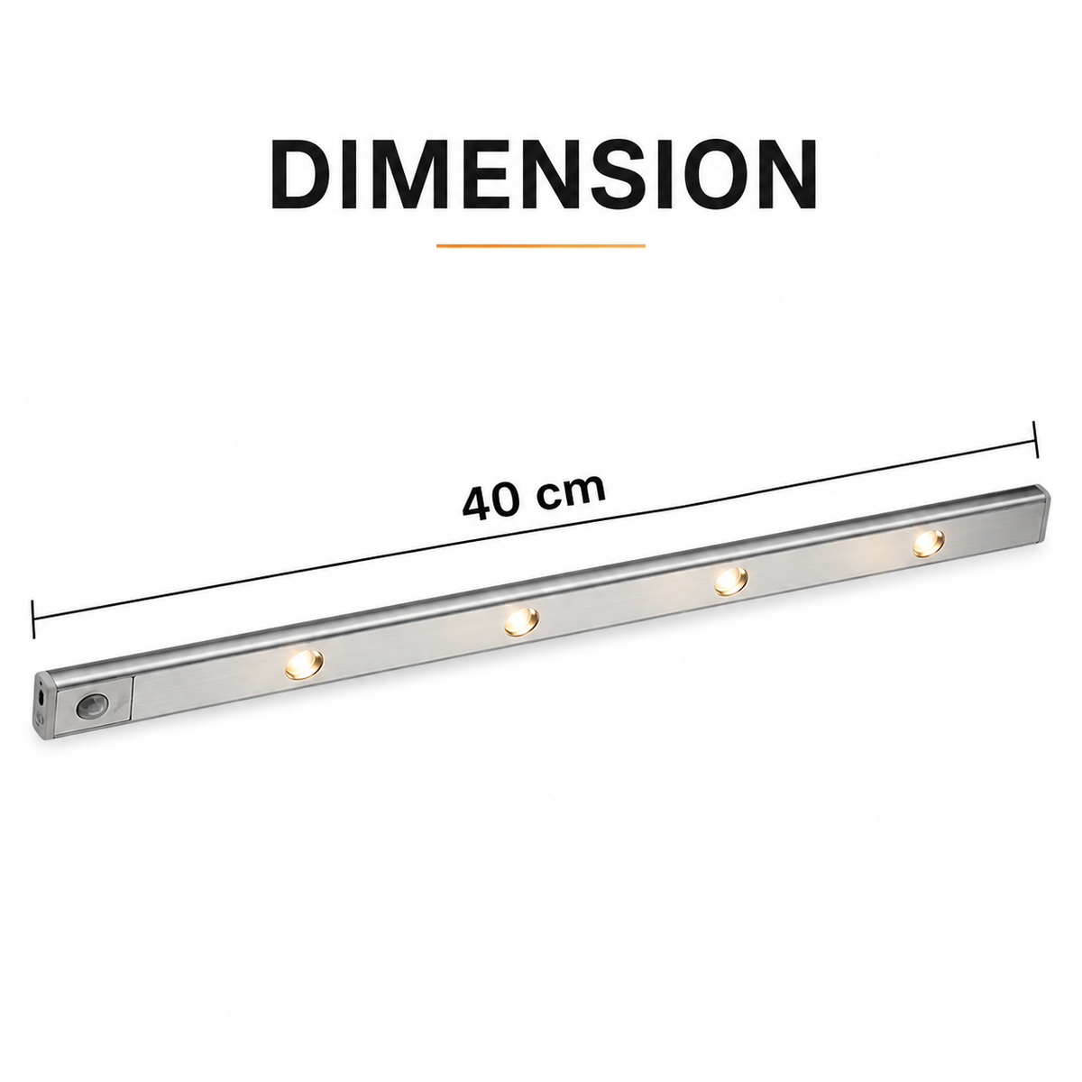 Spot LED de plafon, 40 cm, cu senzor de mișcare și 3 culori de lumină
