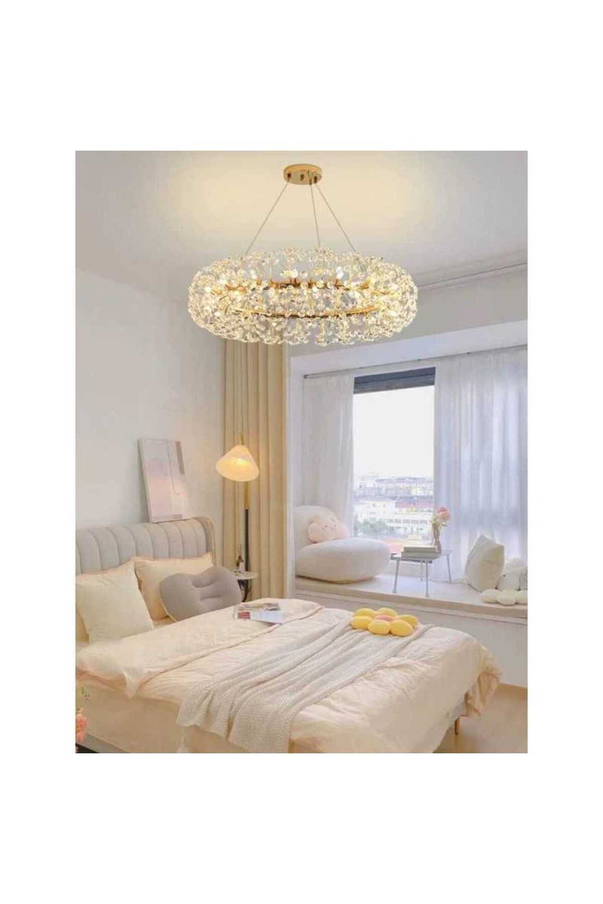 Plafonieră LED aurie modernă, 50 cm
