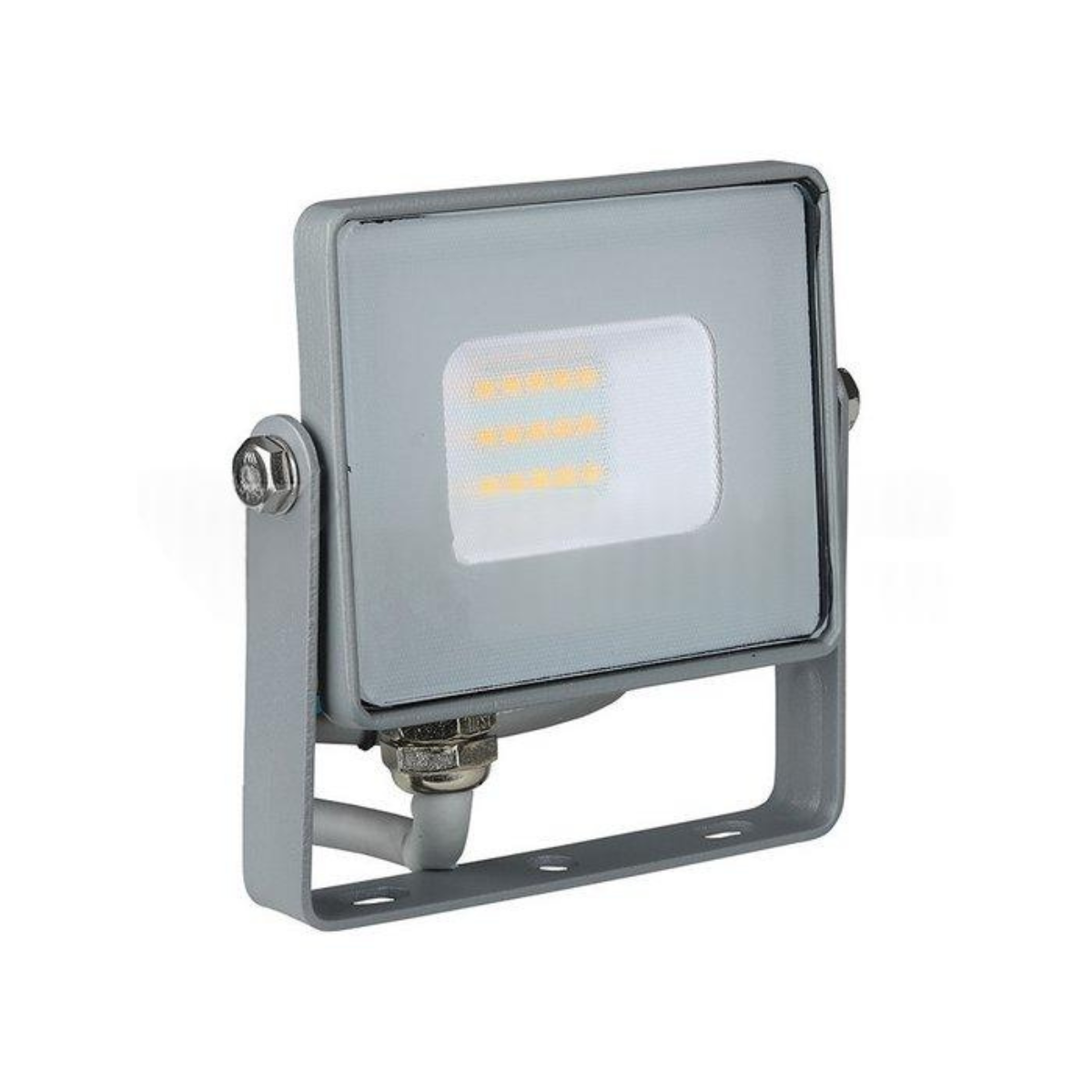 Proiector LED cu cip Samsung, 10 W, 800 lm, 3000 K, IP65, gri
