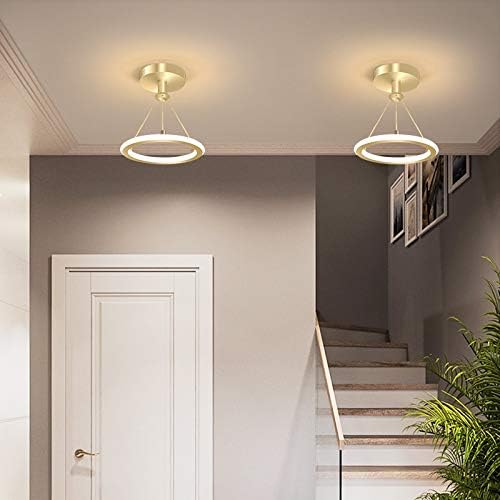 Plafonieră LED aurie, Ø22 cm, 27 W, 1200 lm, 3 funcții de iluminare