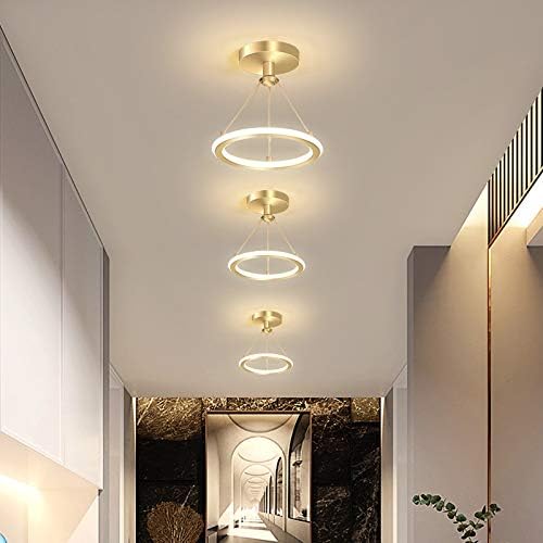 Plafonieră LED aurie, Ø22 cm, 27 W, 1200 lm, 3 funcții de iluminare