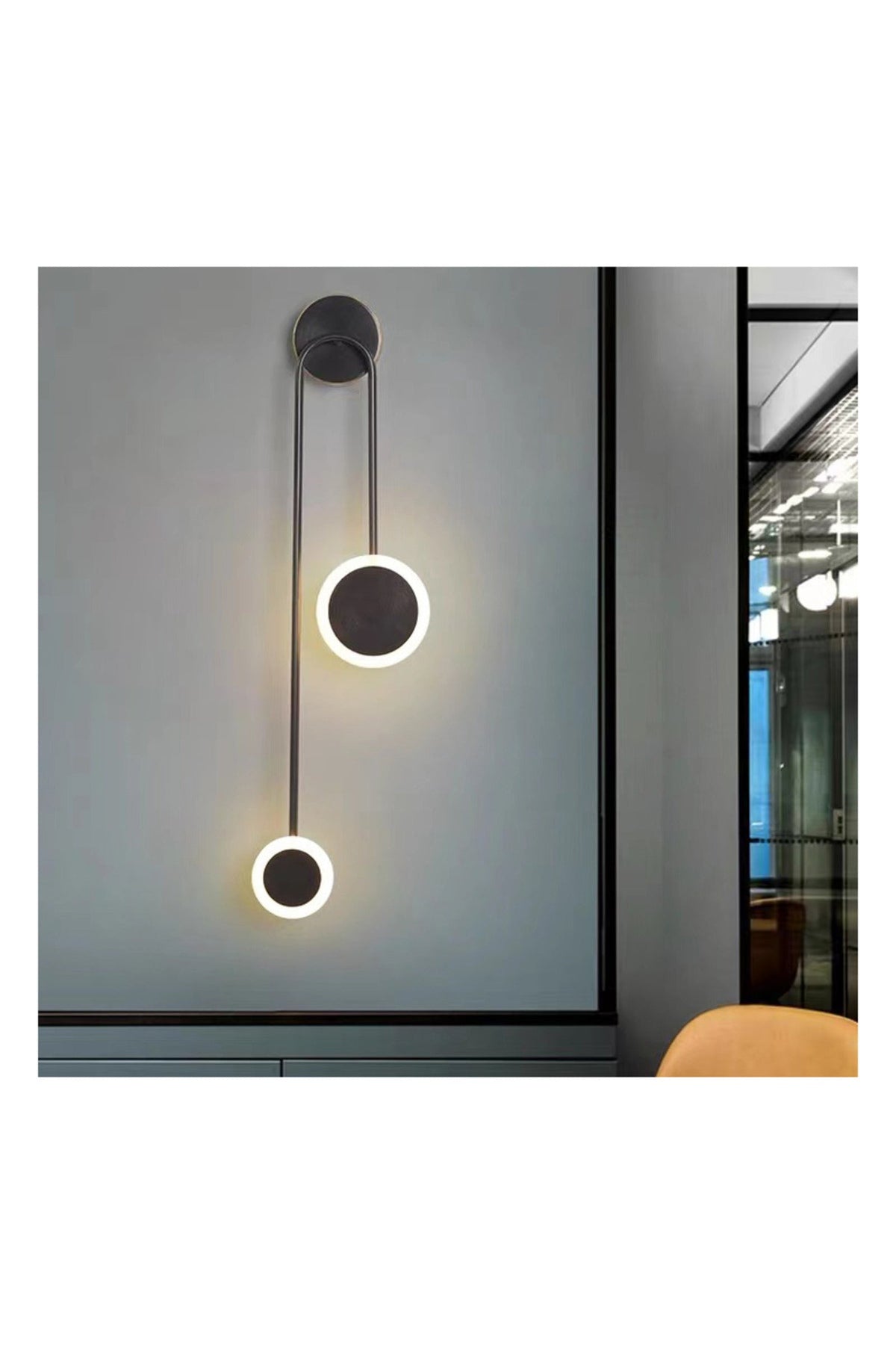 Set de 2 aplice LED negre, 10 W, 4000 K, din metal și acril