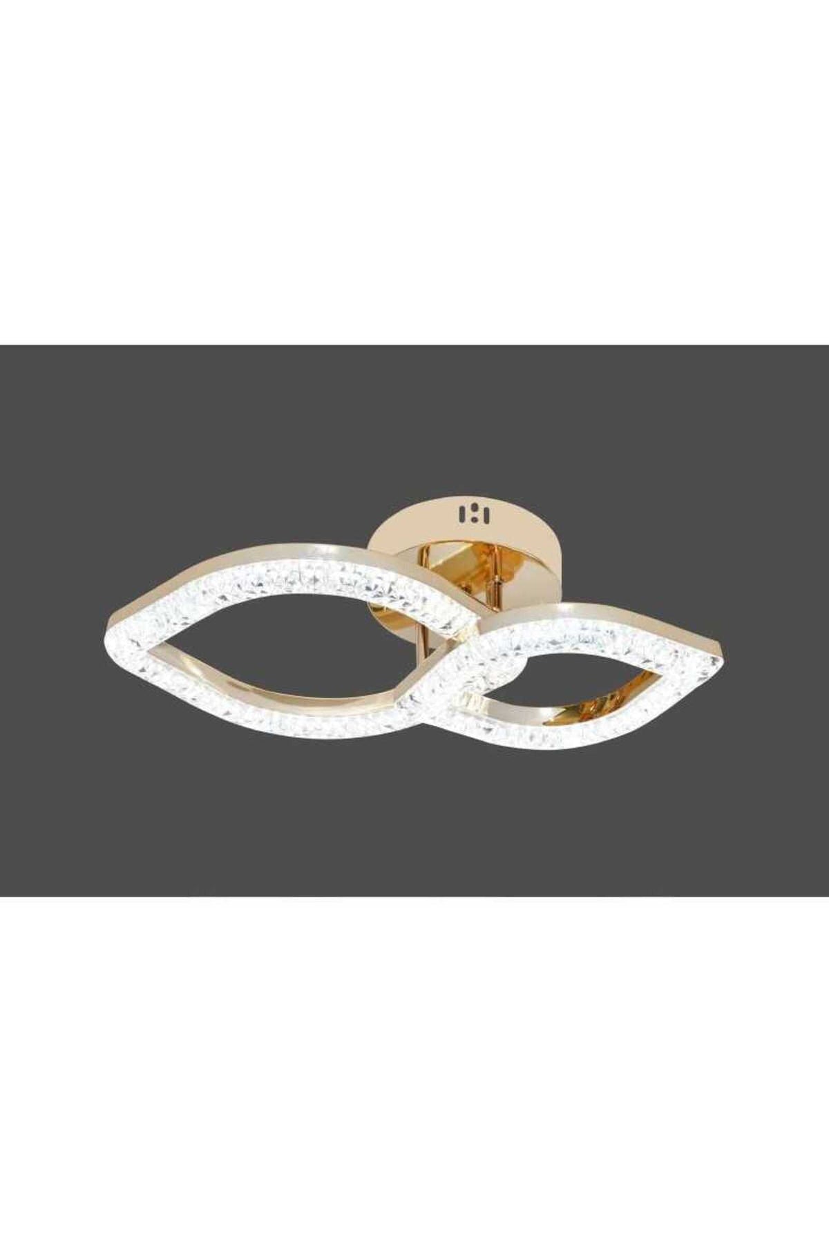 Plafonieră LED 48 W cu 2 surse, dimabilă, Wi-Fi, telecomandă, 3 culori