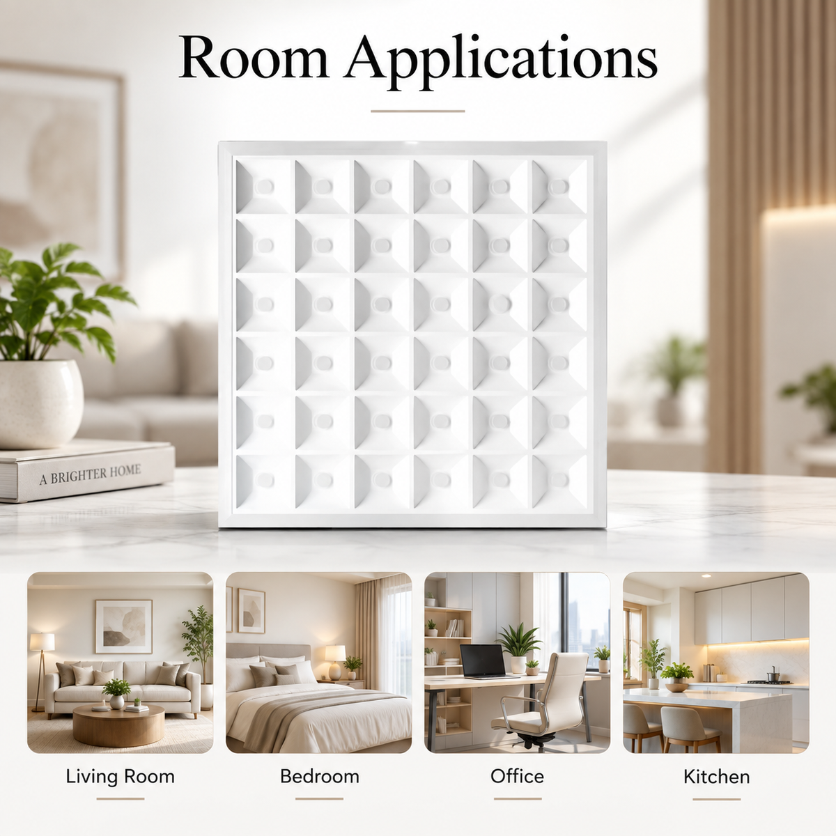 Panou LED pentru plafon, 595x595x40 mm, 96 W, 6500 K, alb