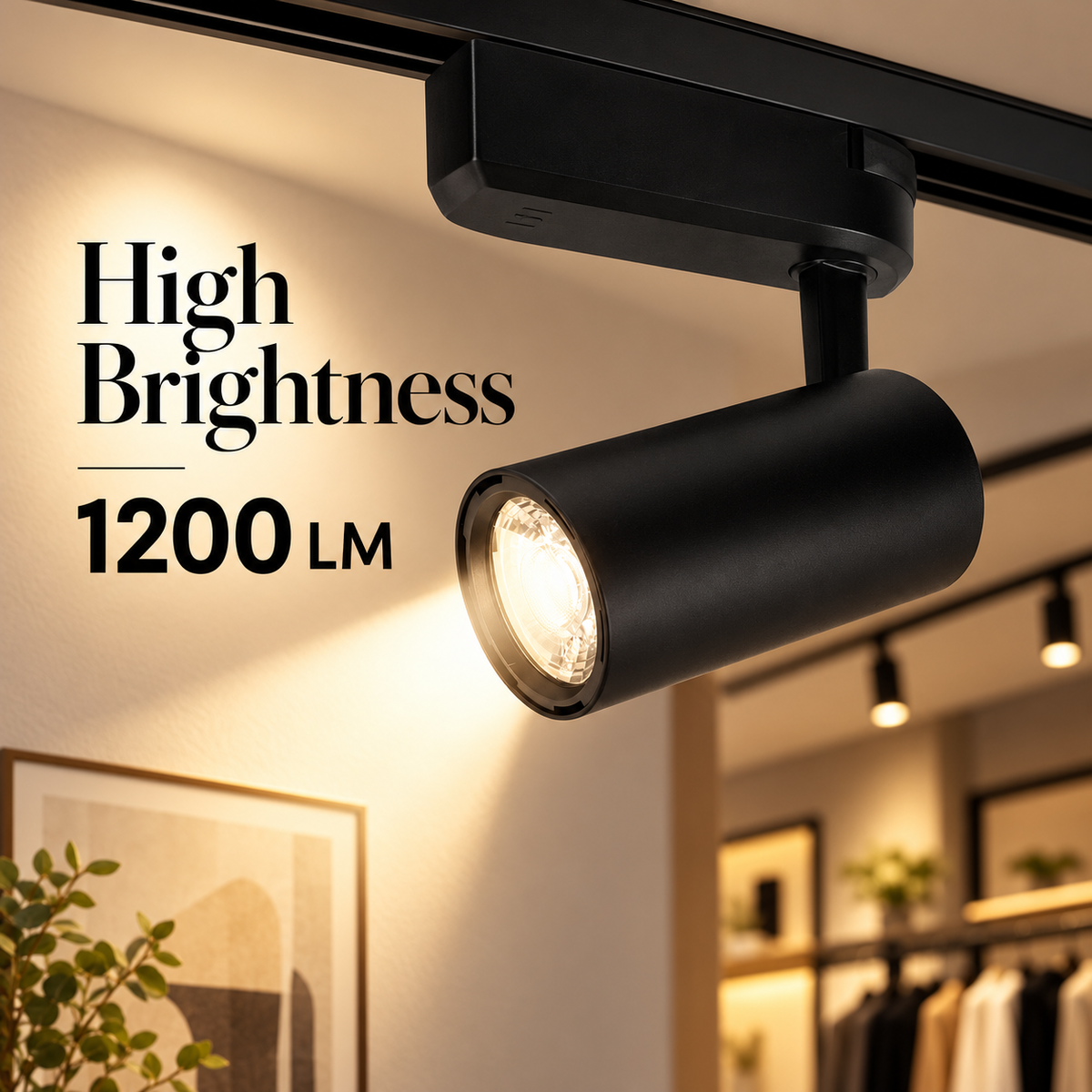 Proiector LED de exterior, 15 W, 3000 K, lumină caldă, negru