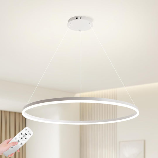 Plafonieră LED albă, 40 cm, 2500 lm, dimabilă, cu telecomandă