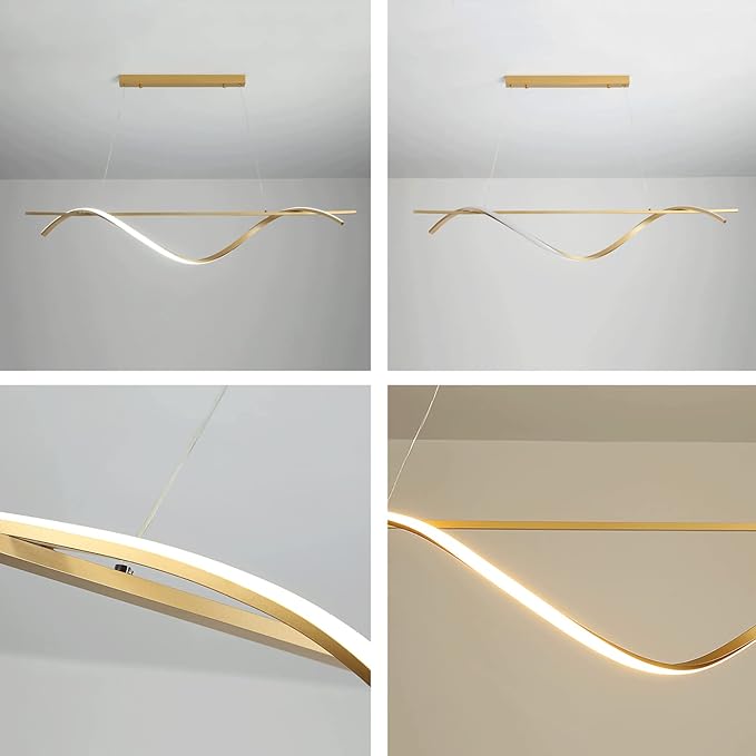 Plafonieră LED aurie 30 W, dimabilă, 3 culori, Wi-Fi și telecomandă, 38 cm