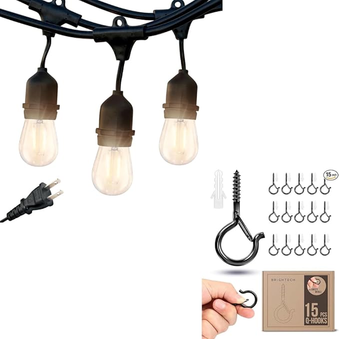 Ghirlandă luminoasă de exterior, 10 m, 20 socluri E27, IP65
