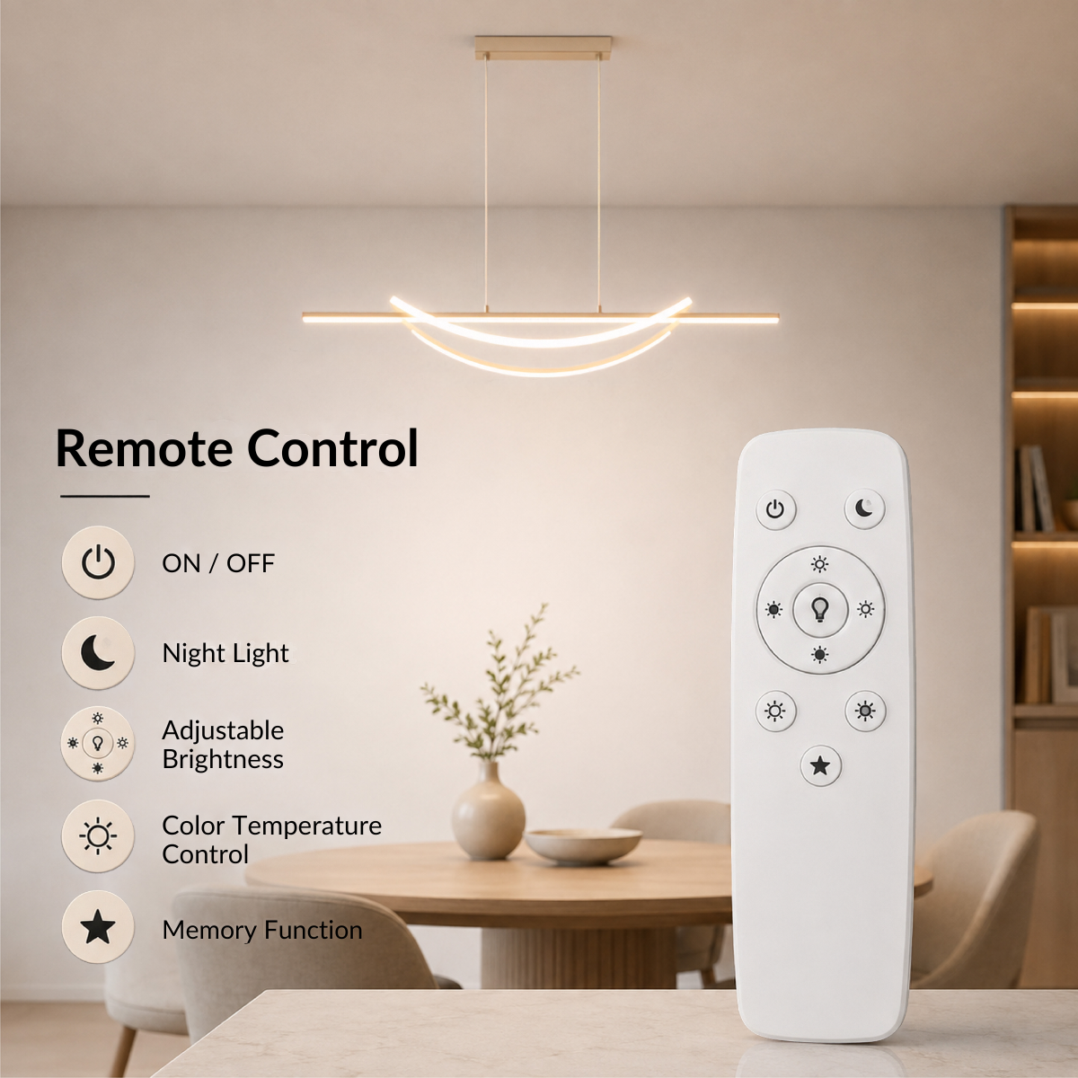 Plafonieră LED 92 W, 100 cm, cu telecomandă și 3 temperaturi de culoare