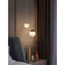 Candelabru modern negru cu 2 surse de lumină, 38 x 100 cm