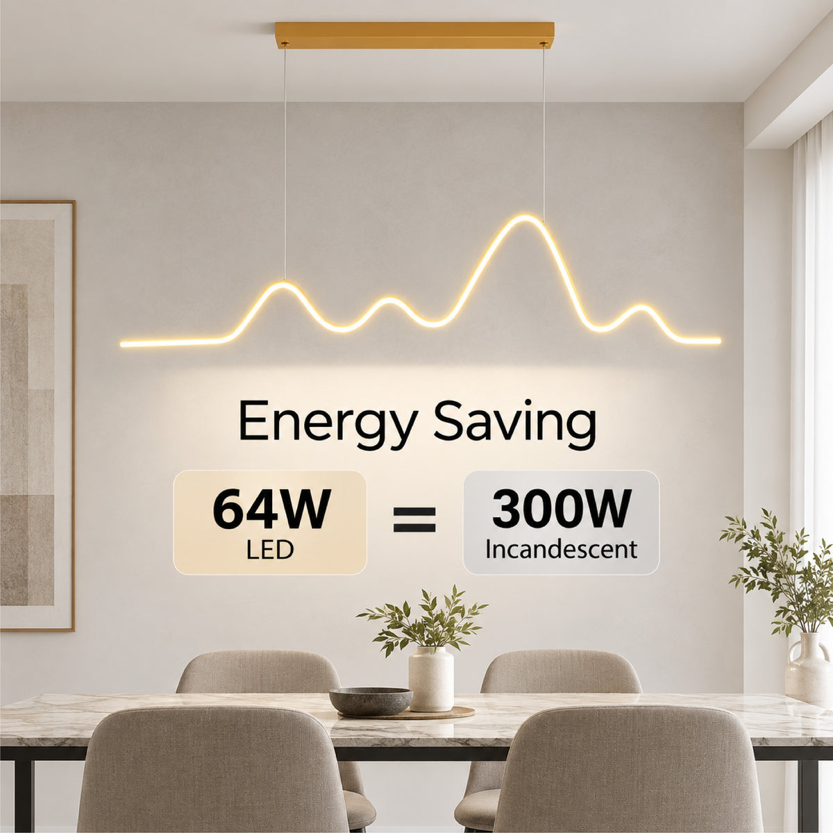 Plafonieră LED aurie, 64 W, Wi-Fi, telecomandă, dimabilă, 120 × 80 cm