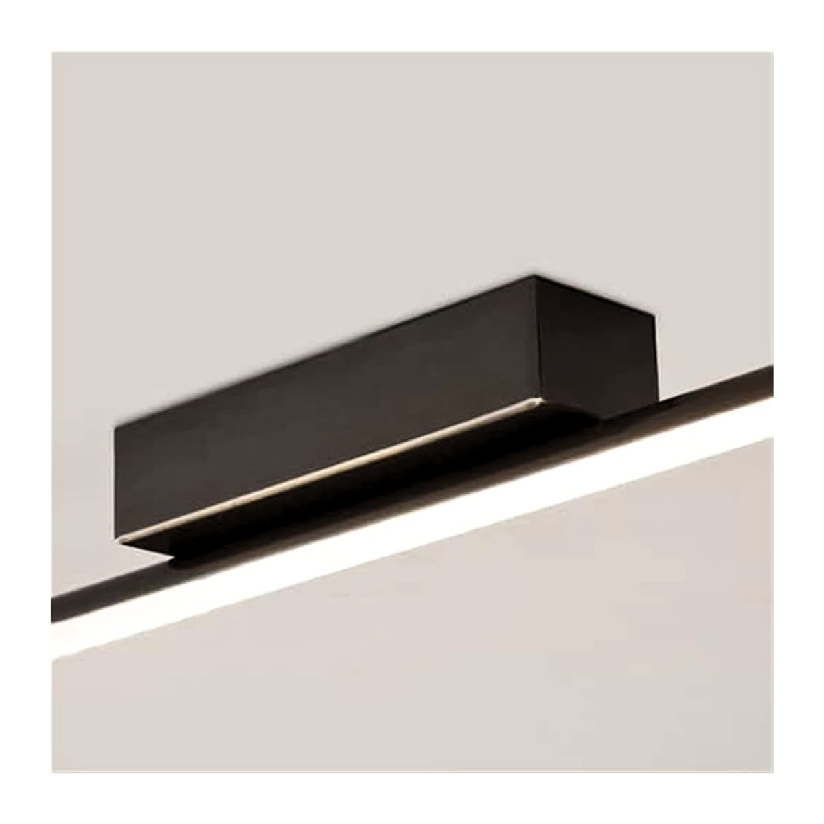 Plafonieră LED liniară neagră, 60 cm, 24 W, 3 culori de lumină