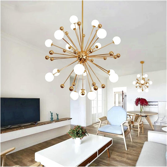 Candelabru MAT Neuron auriu, pentru becuri G9/E27