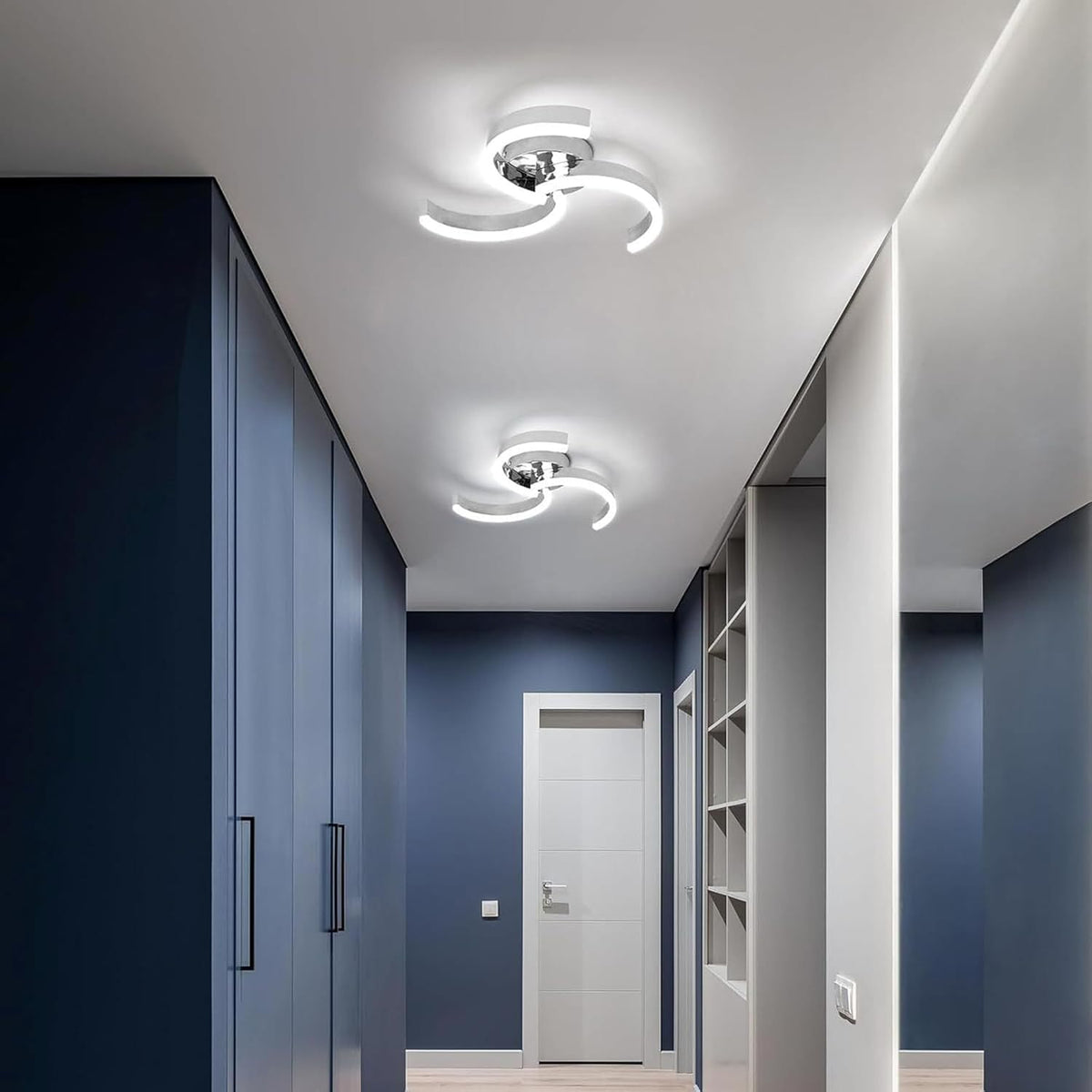 Plafonieră LED cu design curbat, 20 W, 6500 K, 24 cm, nedimabilă