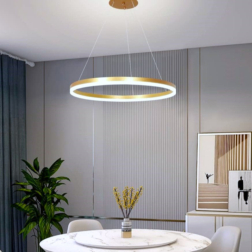Plafonieră LED aurie, 40 cm, cu telecomandă, 2500 lm, IP21