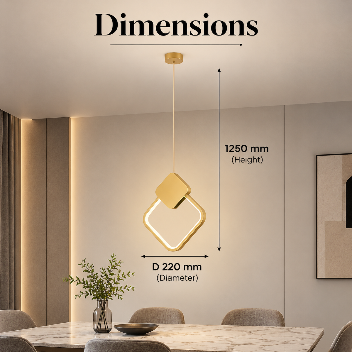Plafonieră LED aurie, 13 W, 650 lm, 3 culori de lumină