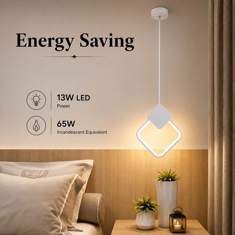 Pendul LED alb, 13 W, 650 lm, Ø22 cm, 3 moduri de iluminare