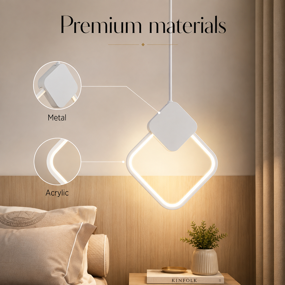Pendul LED alb, 13 W, 650 lm, Ø22 cm, 3 moduri de iluminare