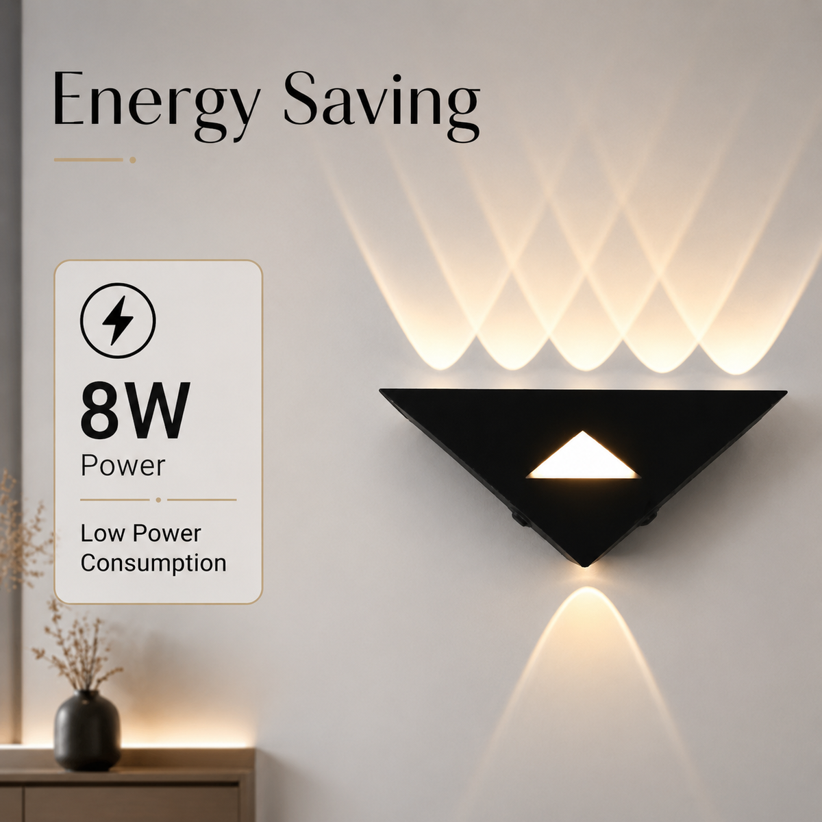 Aplică LED de exterior, 8 W, 640 lm, IP65, 3 temperaturi de culoare, alb