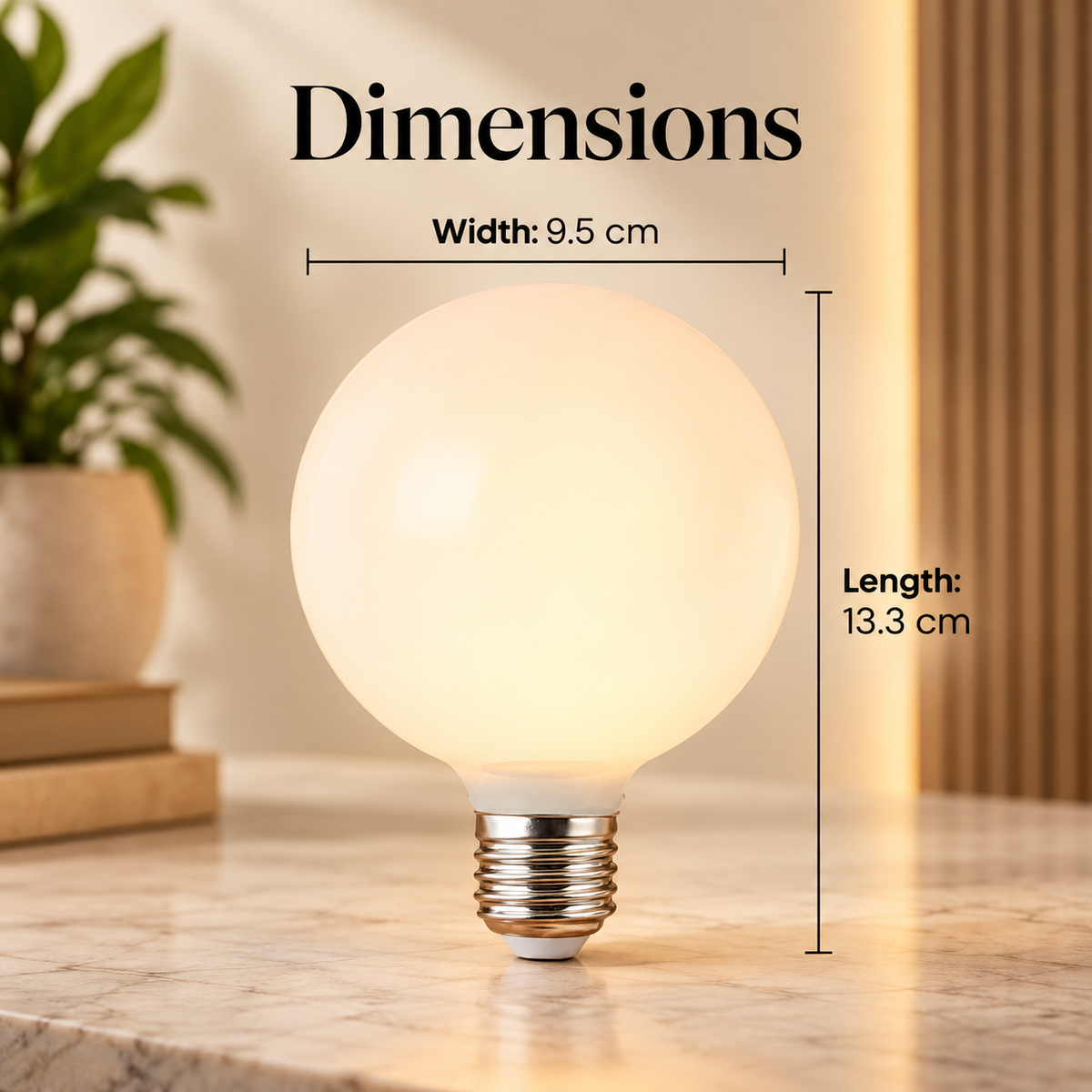 Bec LED glob E27, 9 W, 1055 lm, 4000 K, lumină albă neutră, mată