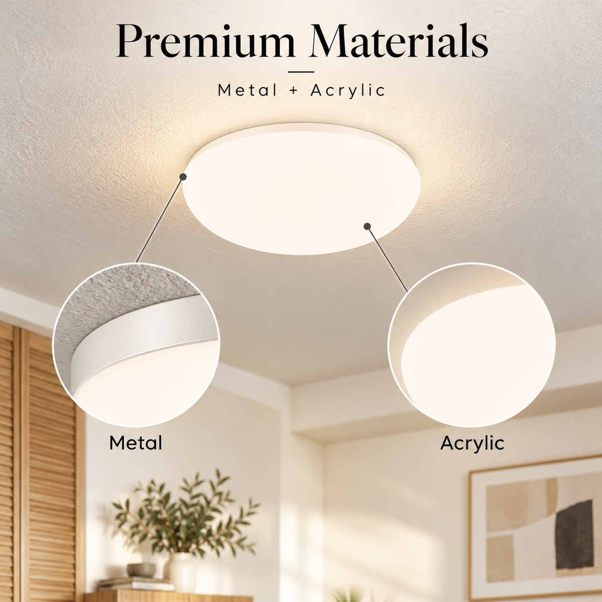 Aplică LED rotundă de perete, 18 W, 2240 lm, 3 culori, alb, IP20