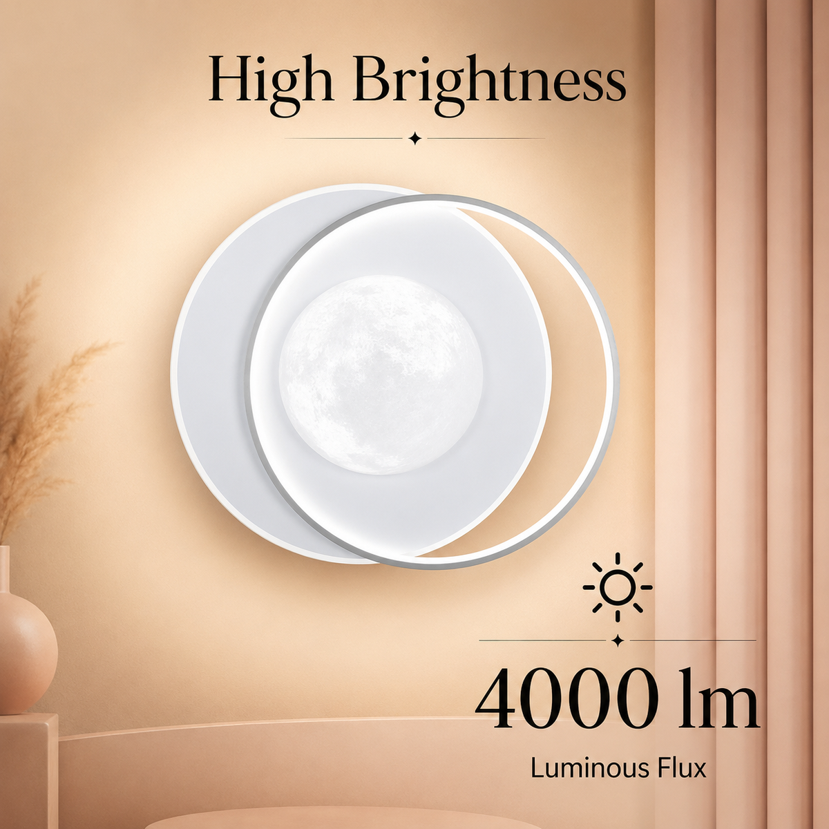 Plafonieră LED 86 W, dimabilă, Wi-Fi, 3 culori, telecomandă, 30 cm