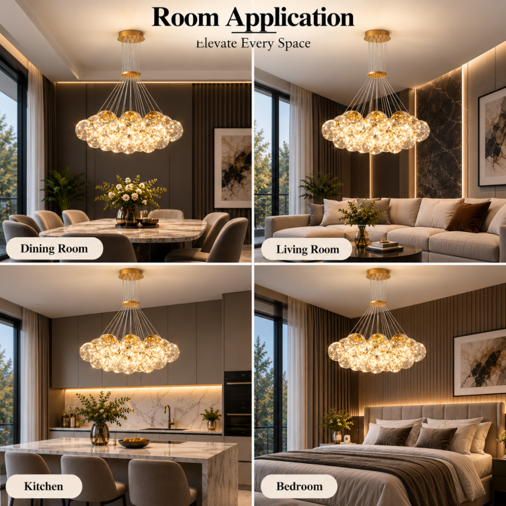 Lustră LED suspendată albă, 13 surse, 3 culori, Ø58 cm