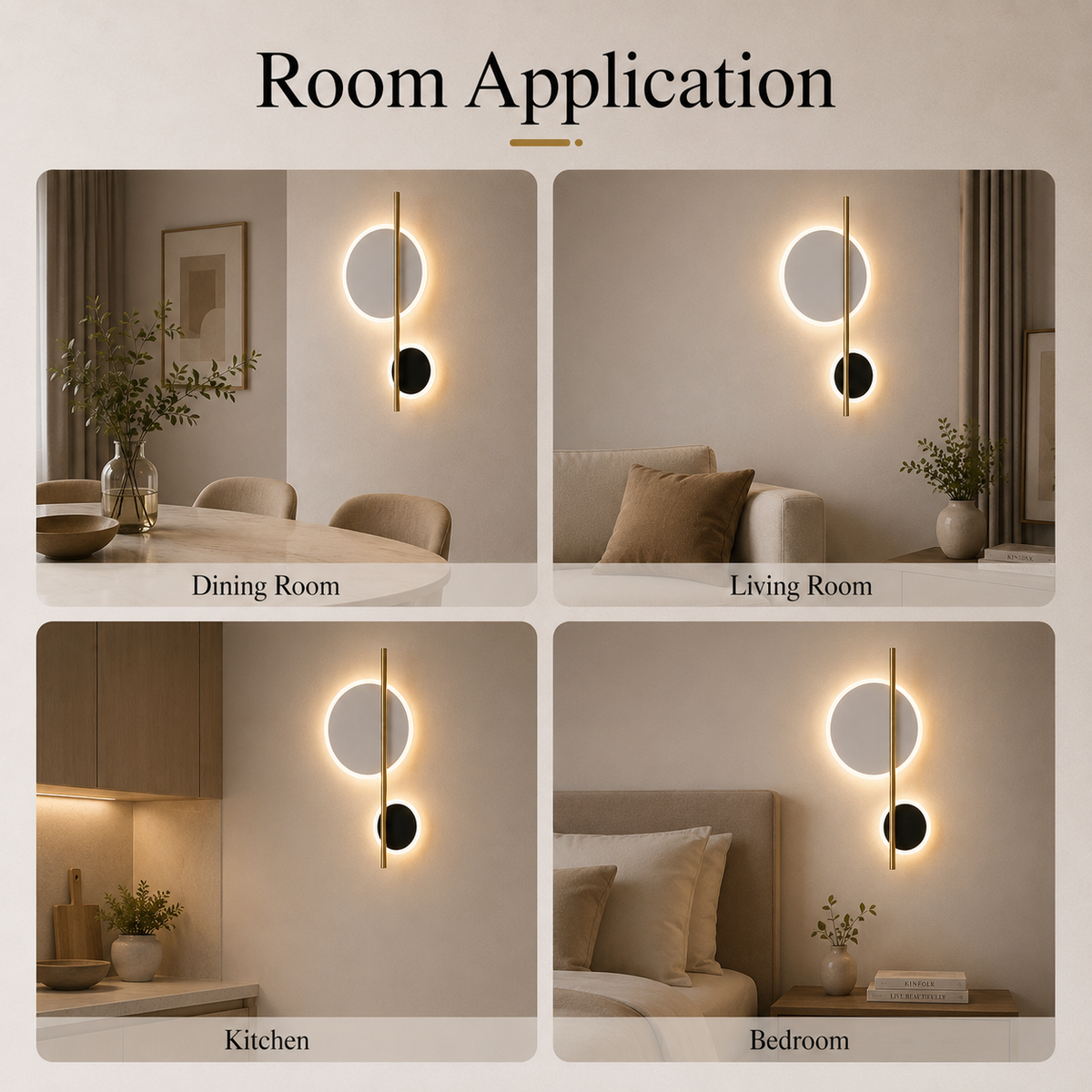Aplică LED modernă de perete, neagră, 34 W, 50 × 25 cm, 1500 lm