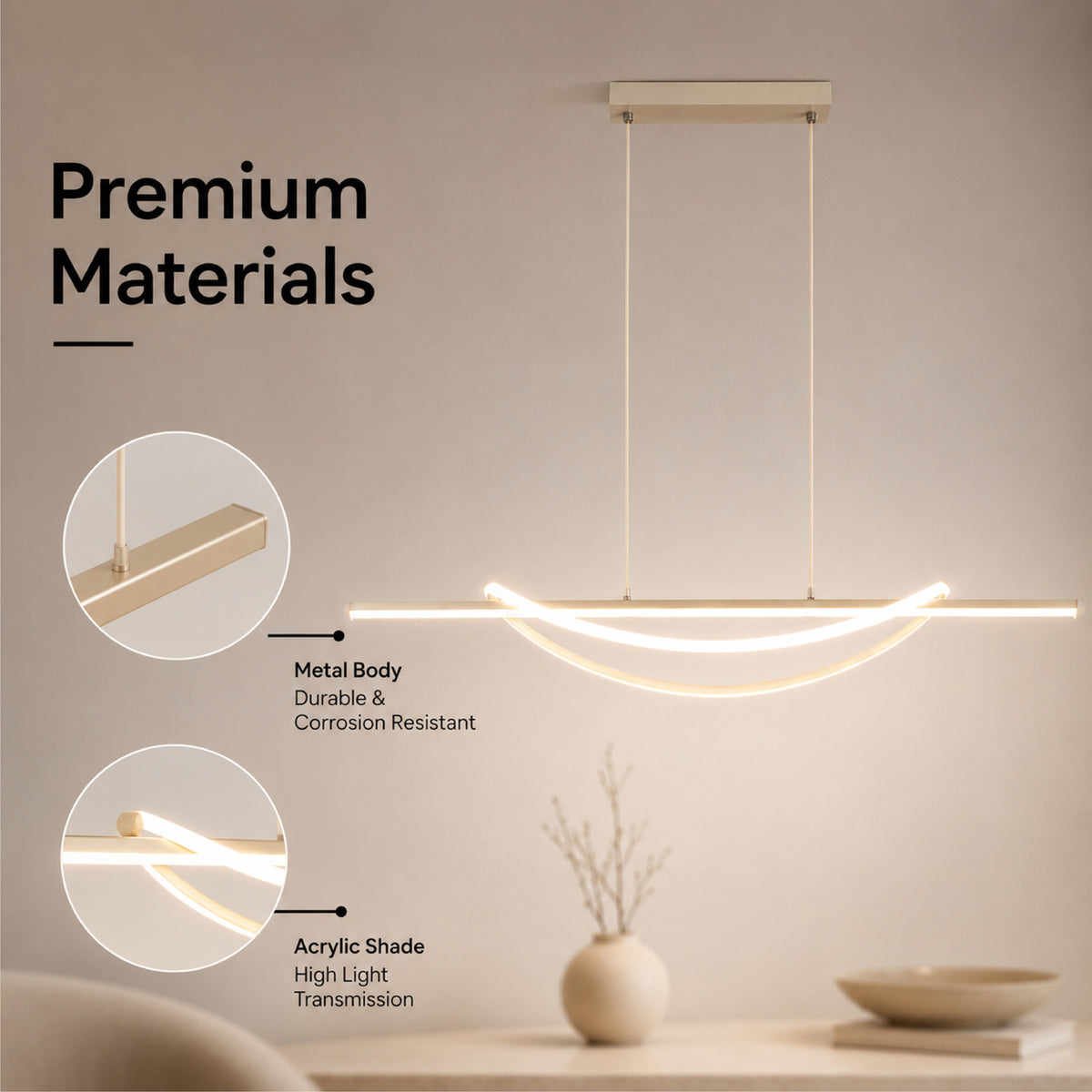 Plafonieră LED 92 W, 100 cm, cu telecomandă și 3 temperaturi de culoare