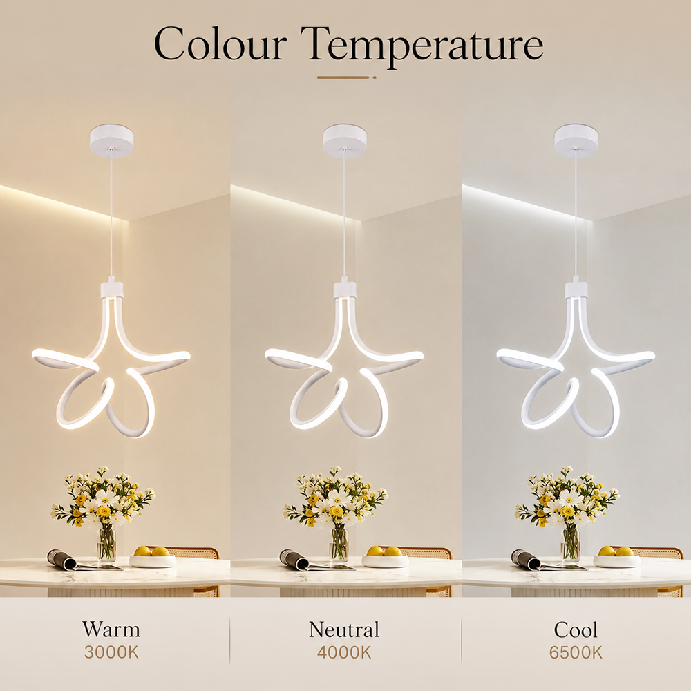 Plafonieră LED albă, 30 W, 1500 lm, 3 tonuri de lumină, Ø22 x 50 cm
