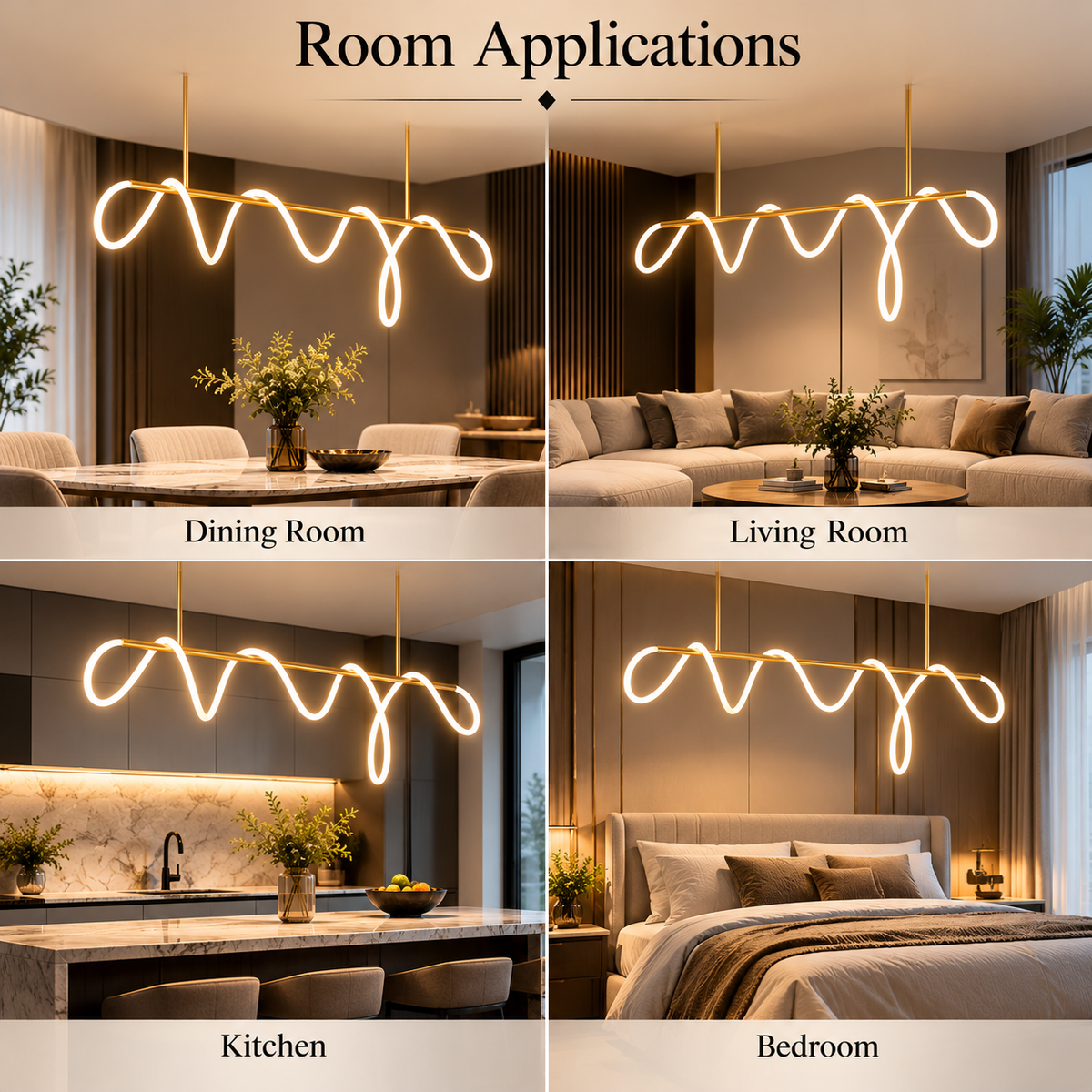 Plafonieră LED aurie, 150 cm, dimabilă, Wi-Fi, telecomandă, 3 culori
