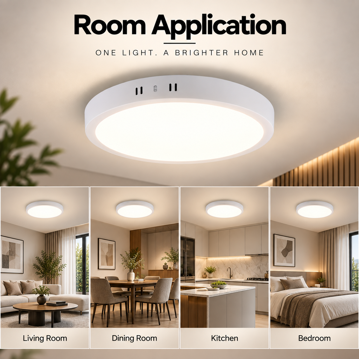 Aplică LED rotundă de perete, 18 W, 4000 K, lumină neutră, albă