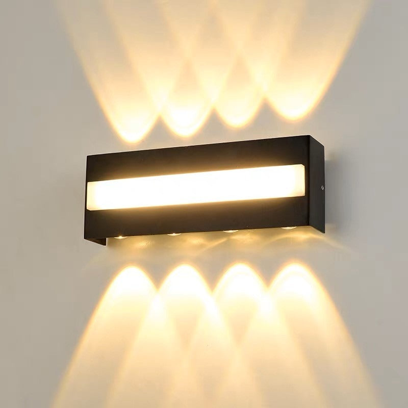Aplică LED de exterior neagră, 16 W, IP65, lumină albă caldă
