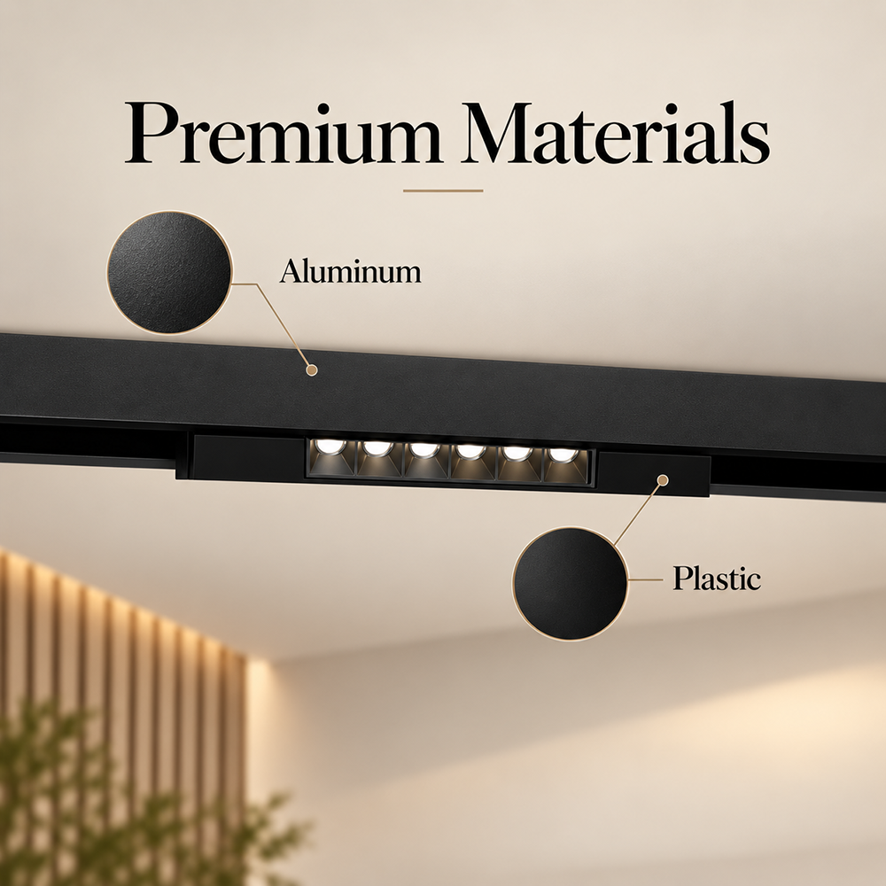 Spot LED pentru șină magnetică, 12W, 3000K, 48V, negru
