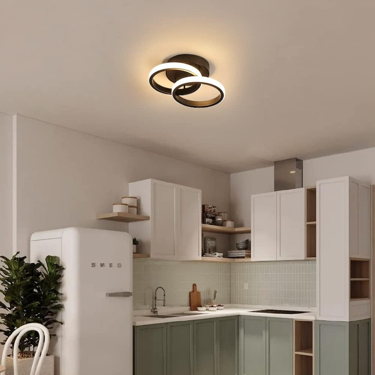 Plafonieră LED 20 W, 25 cm, albă, cu telecomandă și lumină reglabilă