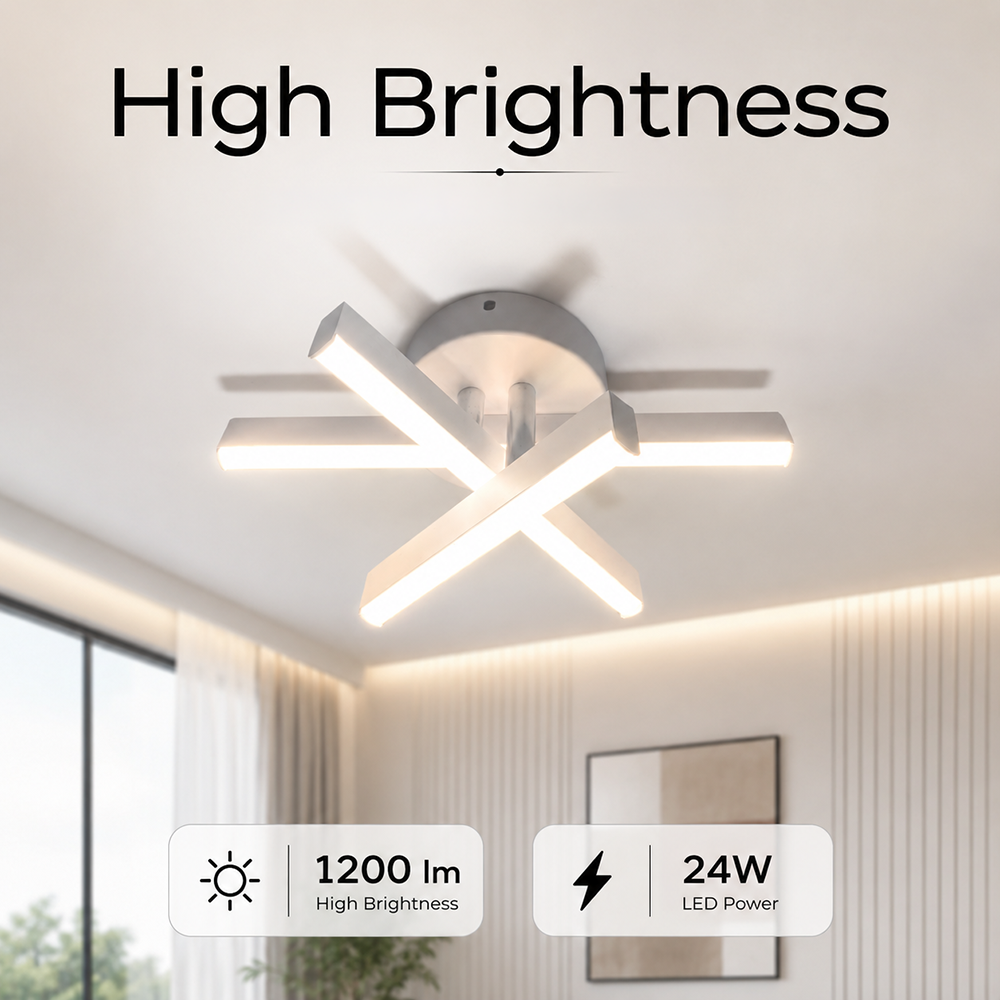 Plafonieră LED albă, 24 W, 3 culori de lumină, Ø25 cm