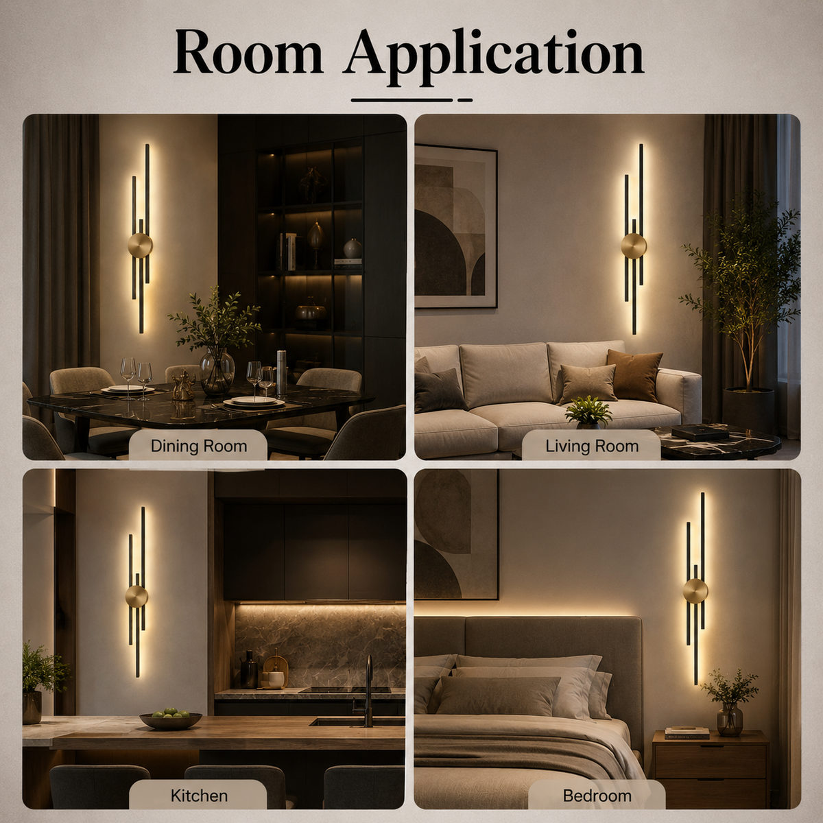 Aplică LED de perete, 80 cm, metal alb, 3 temperaturi de culoare