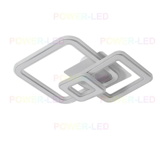 Plafonieră LED pătrată albă, 3 culori de lumină, echivalent 300 W