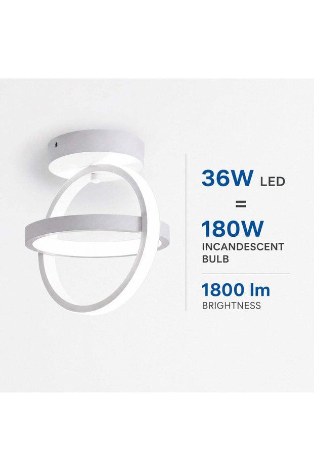Plafonieră LED albă, 26 W, 1200 lm, 3 culori de lumină, Ø22 cm