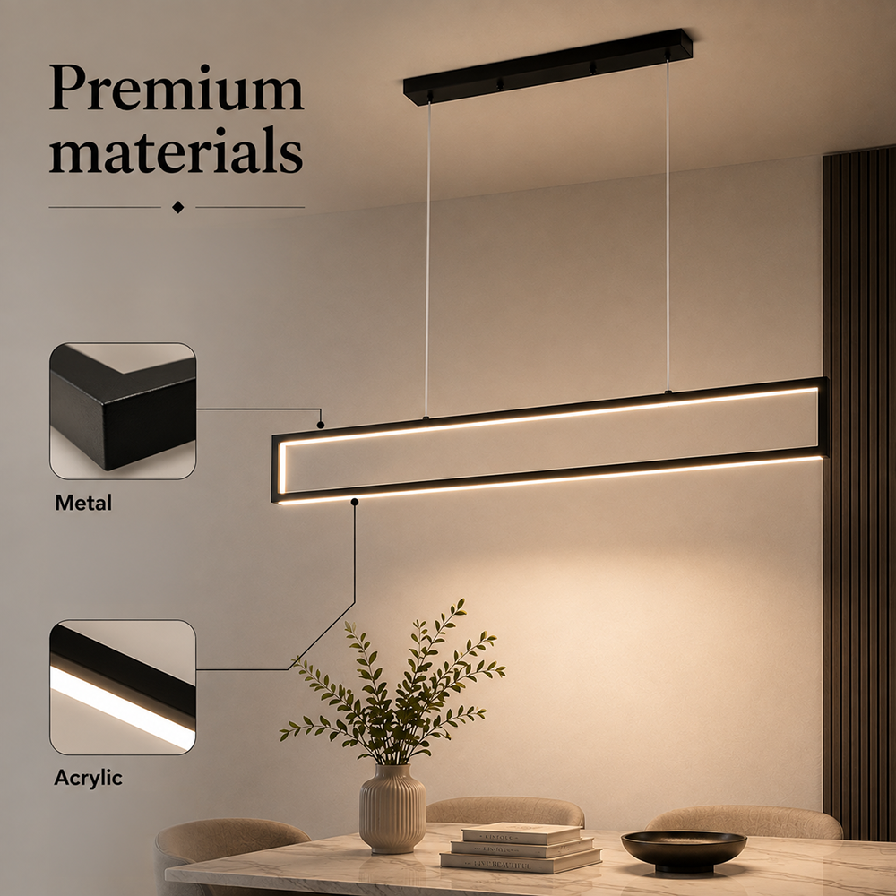 Plafonieră LED dimabilă 120 cm, Wi-Fi, telecomandă, 53 W, 3000 lm