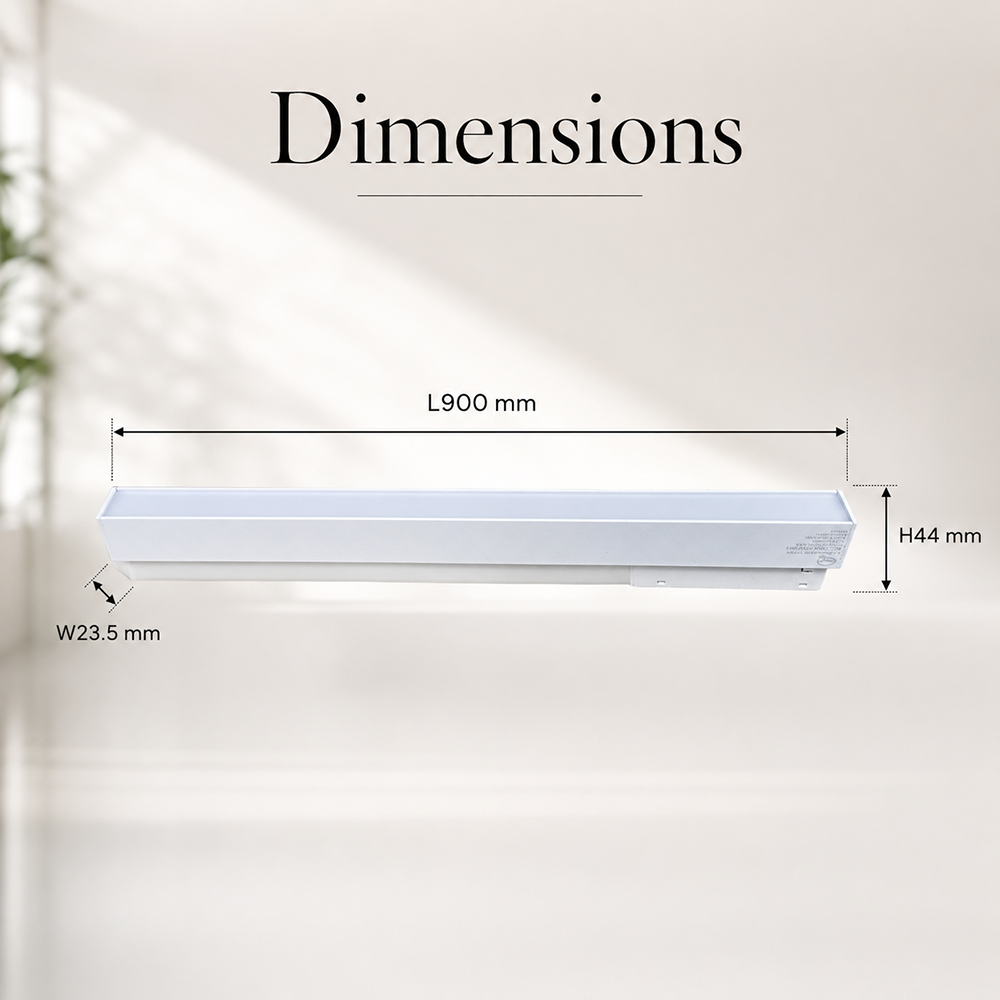Corp LED pentru șină magnetică, 90 cm, 25 W, 4000 K, 2500 lm, alb
