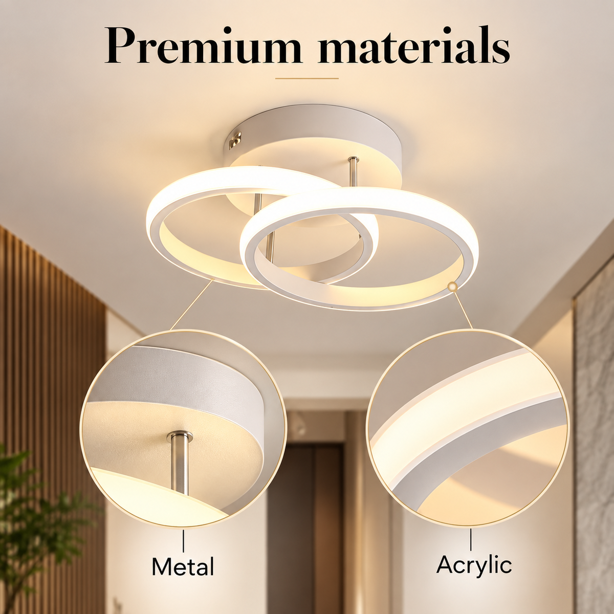 Plafonieră LED 20 W, 3 temperaturi de culoare, albă, 25 × 15 cm