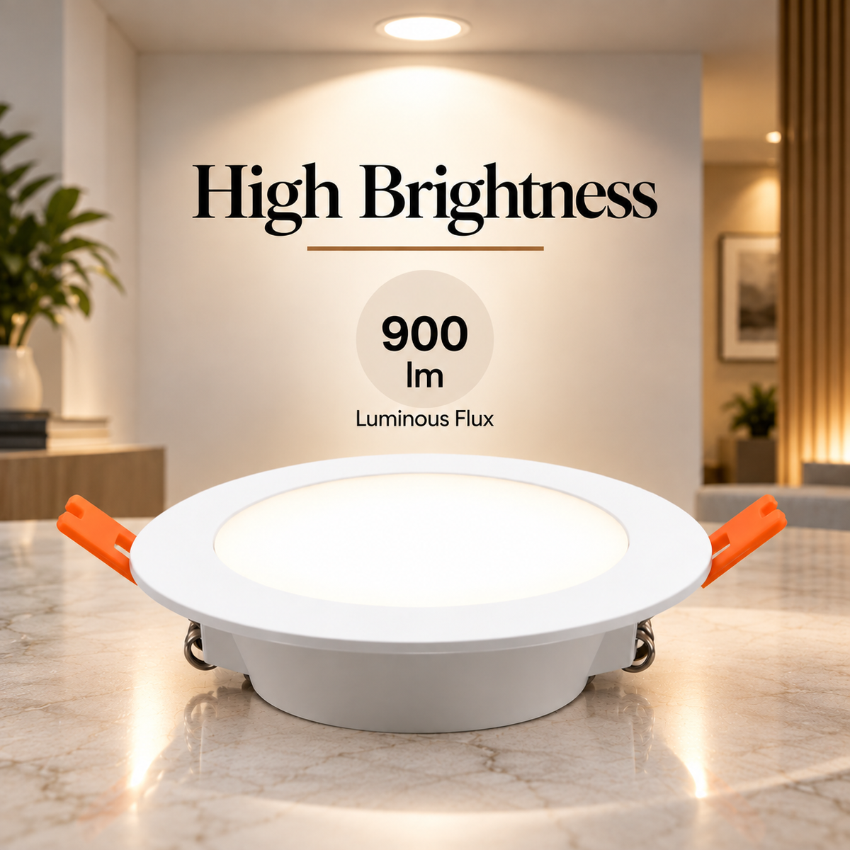 Spot LED încastrat alb, 12 W, 900 lm, 3 temperaturi de culoare, IP20