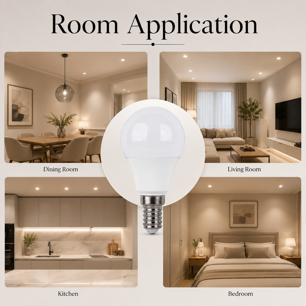 Bec LED E14, 5,5 W, 3000 K, 380 lm, echivalent 45 W