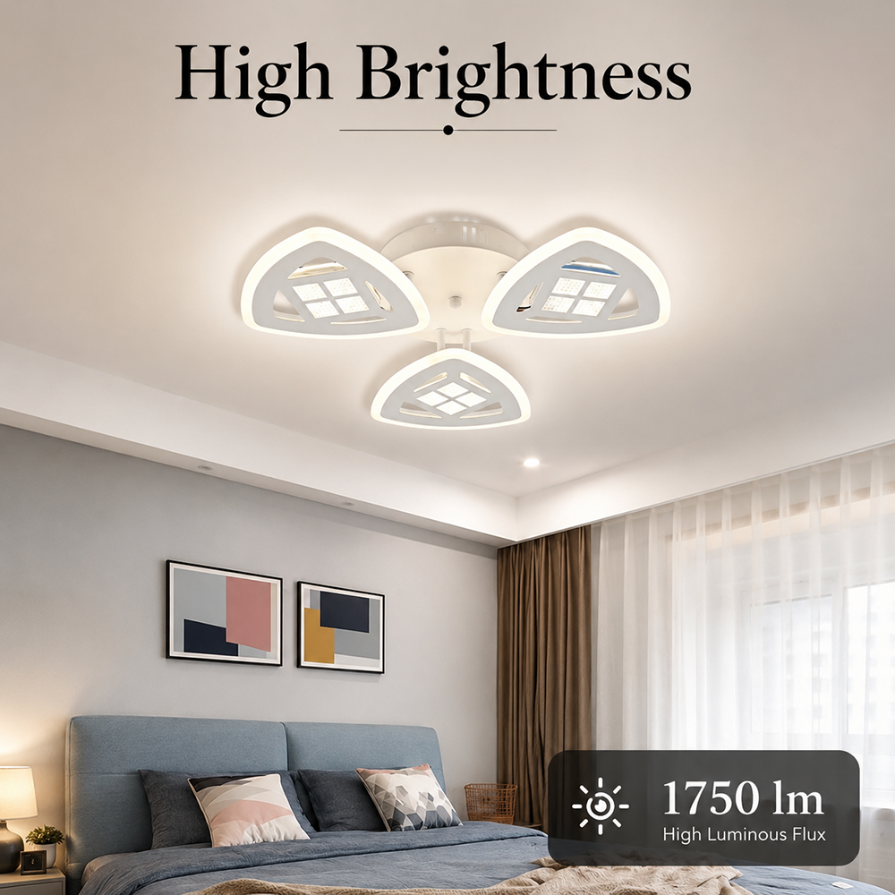 Plafonieră LED 74 W, dimabilă, Wi-Fi, telecomandă, 3 culori de lumină