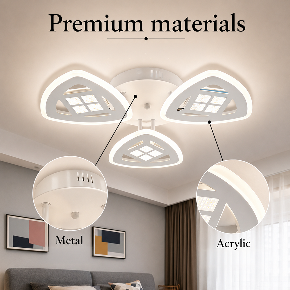 Plafonieră LED 74 W, dimabilă, Wi-Fi, telecomandă, 3 culori de lumină