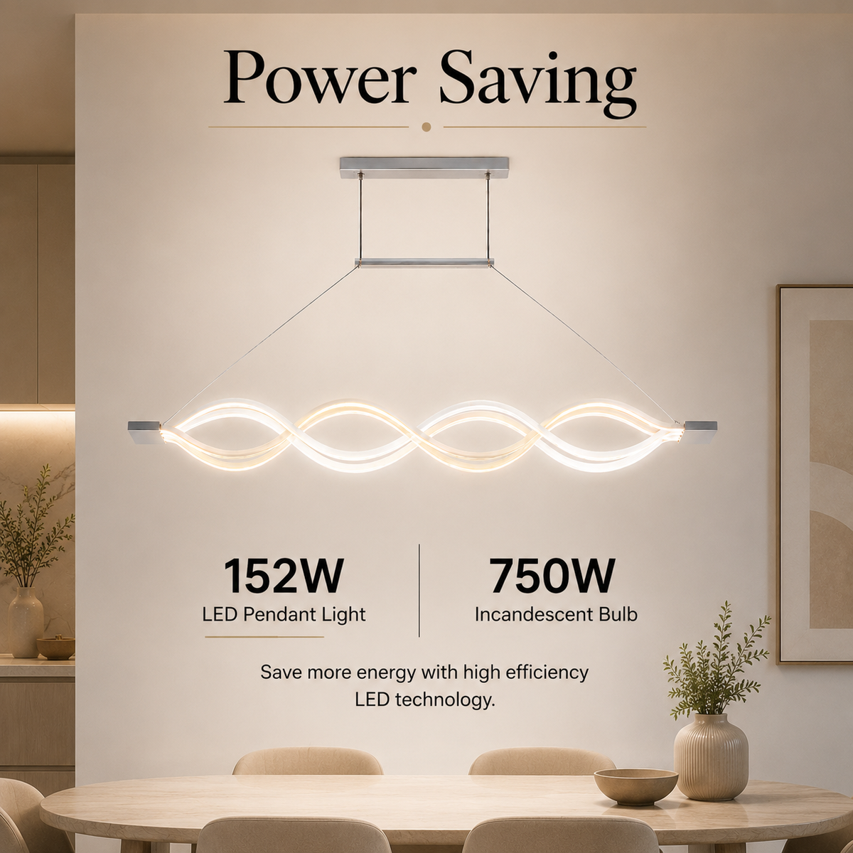 Plafonieră LED albă dimabilă Wi-Fi cu telecomandă, 152 W, 7500 lm