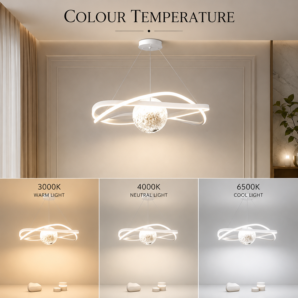 Candelabru LED alb dimabil, cu telecomandă și nuanță reglabilă, 50 cm