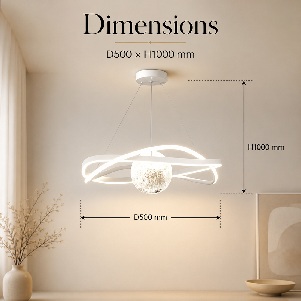 Candelabru LED alb dimabil, cu telecomandă și nuanță reglabilă, 50 cm