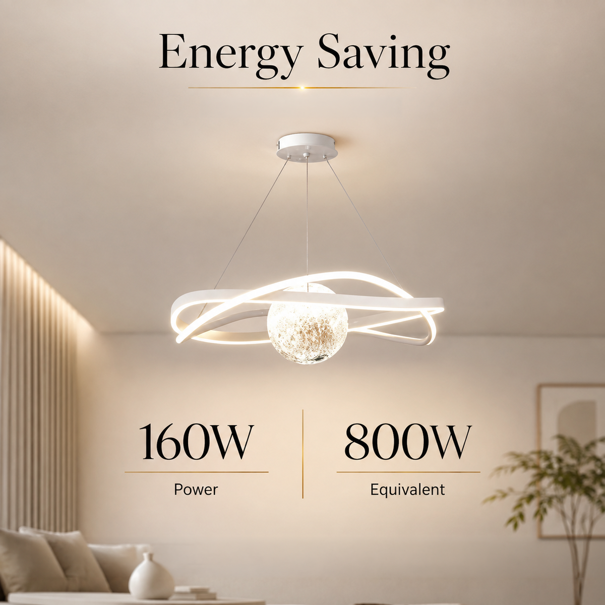 Candelabru LED alb dimabil, cu telecomandă și nuanță reglabilă, 50 cm